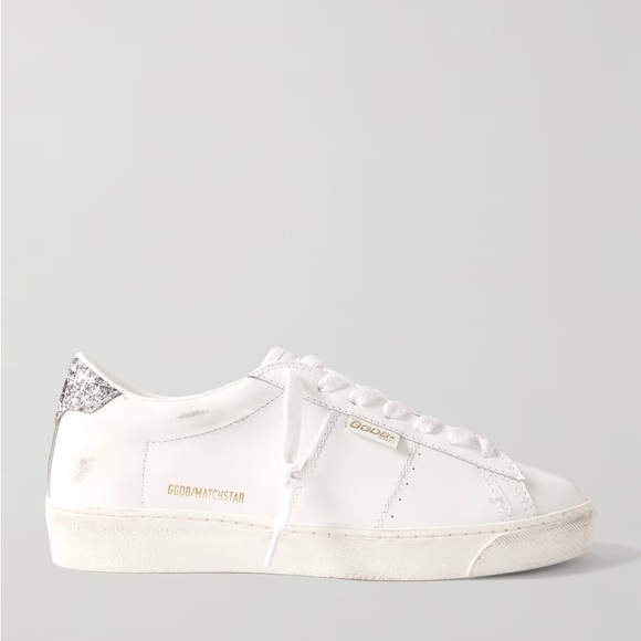 Golden Goose Shoes - Golden Goose Super Star Classic Leather Sneakers with Swarovski Crystals